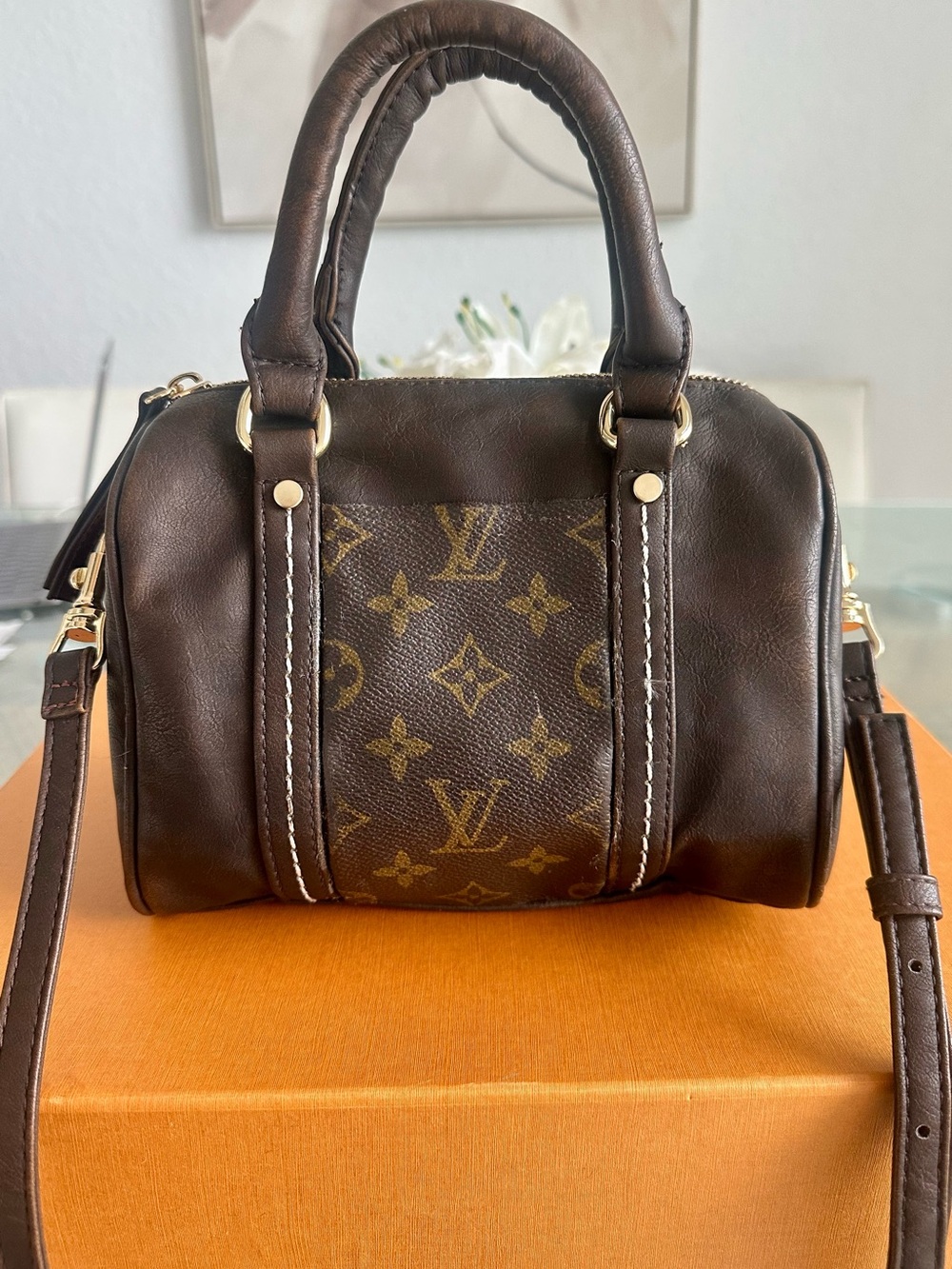 Louis Vuitton Brown Monogram Petite Bowler Crossbody
